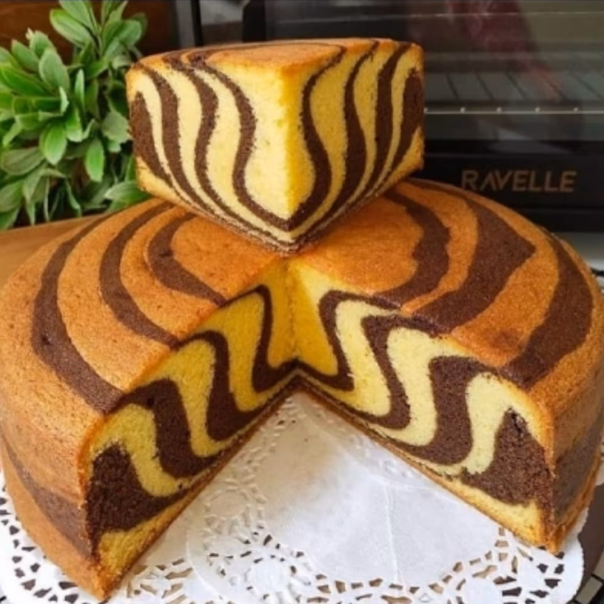 کیک زبرا خانگی