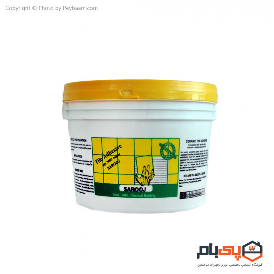 چسب کاشی و سرامیک ساروج مدل dry 3000 super وزن 12 کیلوگرم