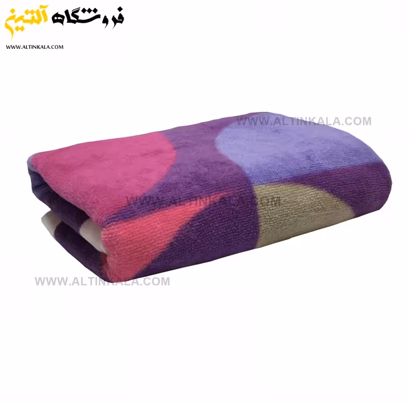 حوله دستی پودایران طرح پیکاسو بنفش سایز 40×80