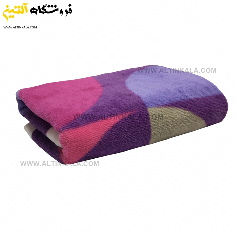 حوله دستی پودایران طرح پیکاسو بنفش سایز 40×80
