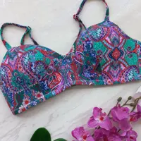 سوتین مایویی اسفنجی کاپدار بدون فنر برند اروپایی تی یو انگلیسی سایز 75C
