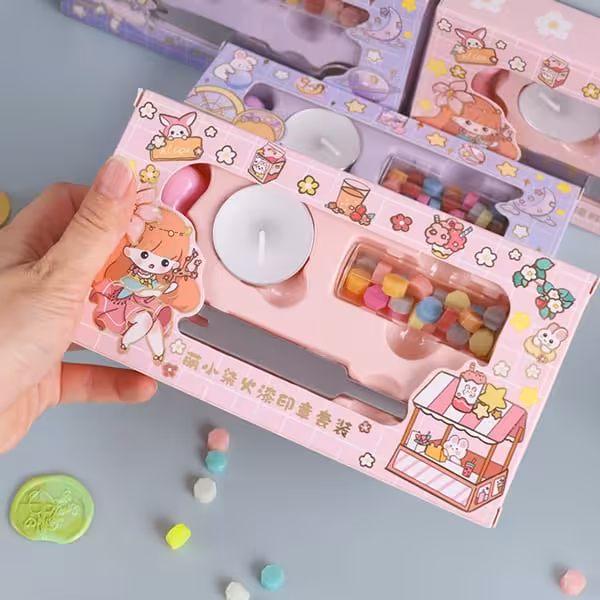 ست 4 تکه مهر و موم فانتزی طرح دختر