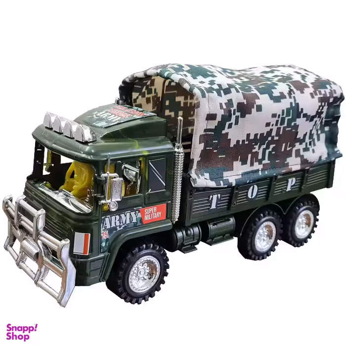 اسباب بازی جنگی مدل کامیون ارتشی حمل سربازان