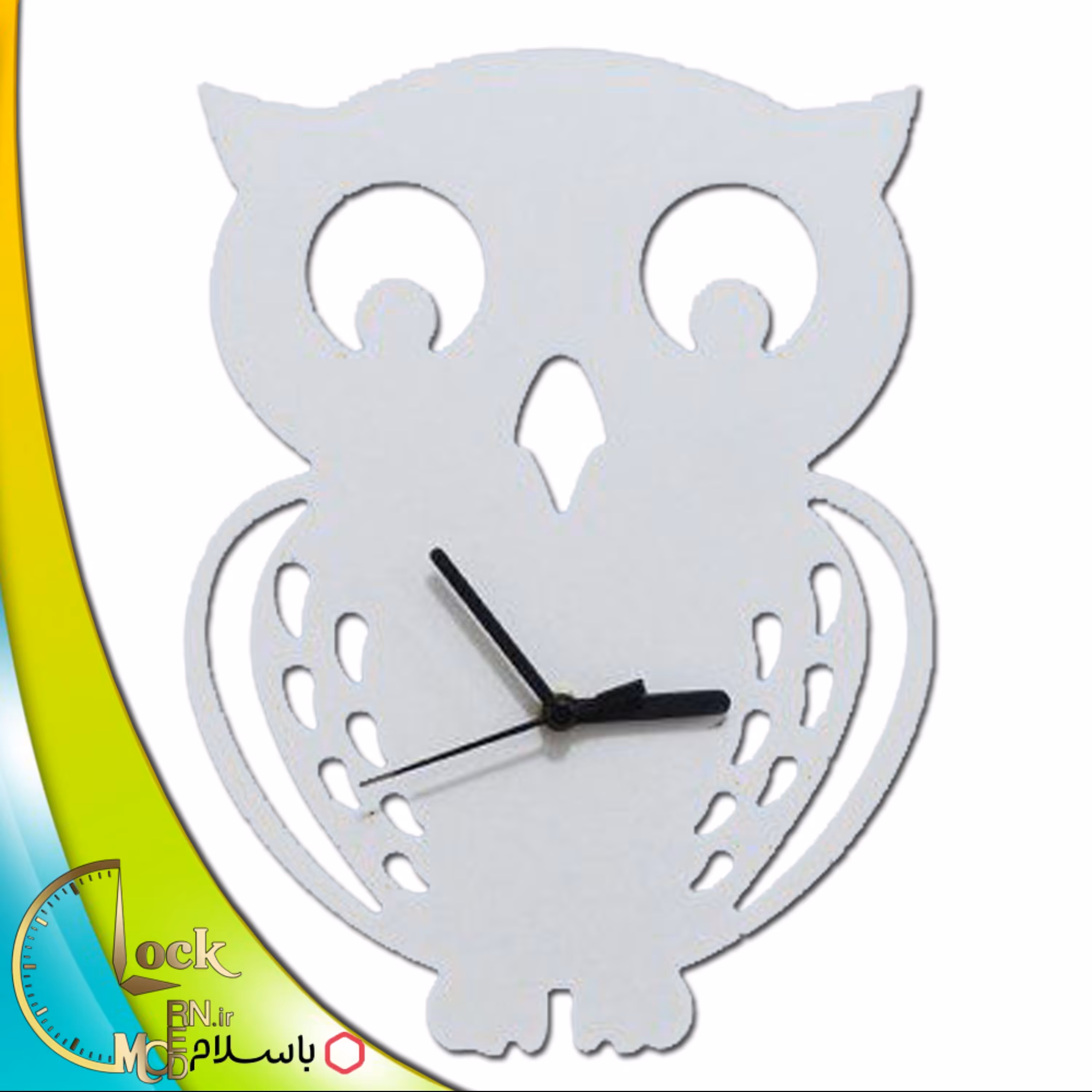 ساعت دیواری کودکانه طرح جغد کد 397