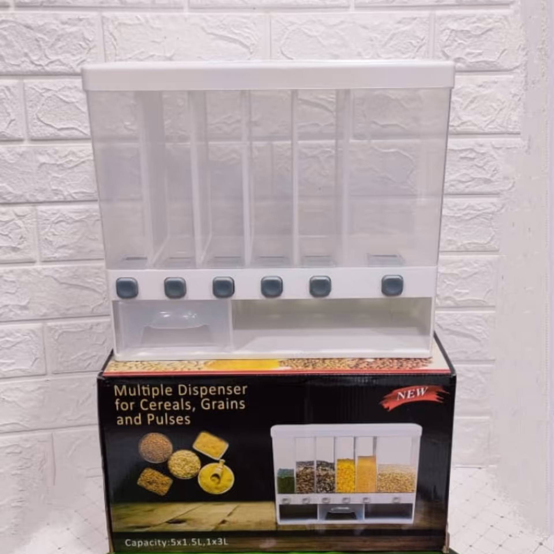 جا حبوباتی 6 خانه درب دار پیمانه ای ( وارداتی ) 