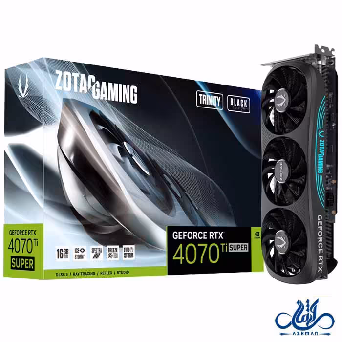 کارت گرافیک زوتک GeForce RTX4070 SUPER Trinity Black Edition 12GB GDDR6X
