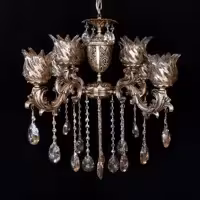 لوستر  برنزی 4 شاخه 8 شعله آرامیس 