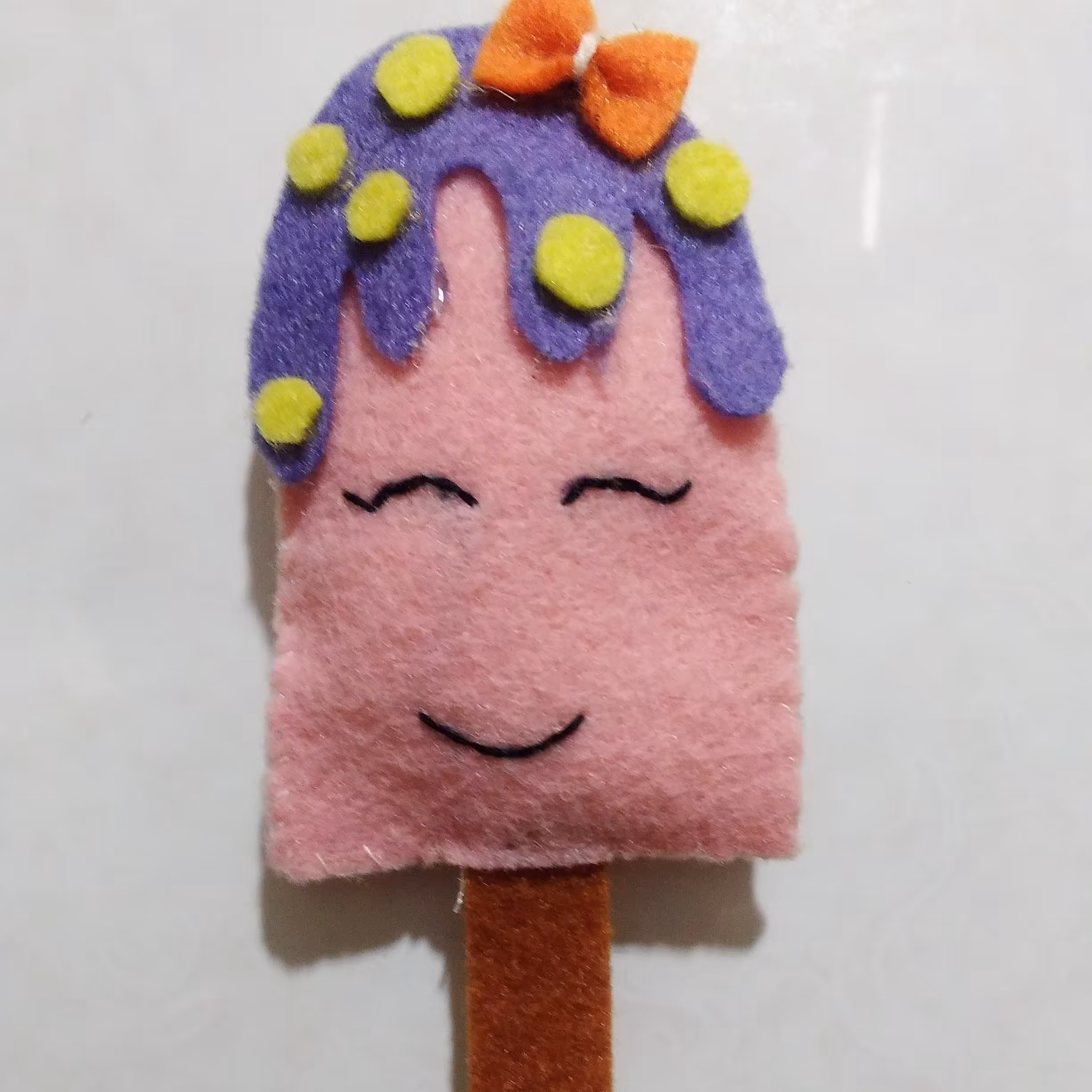 مگنت بستنی و پرتغال وفلفل نمدی دست دوز