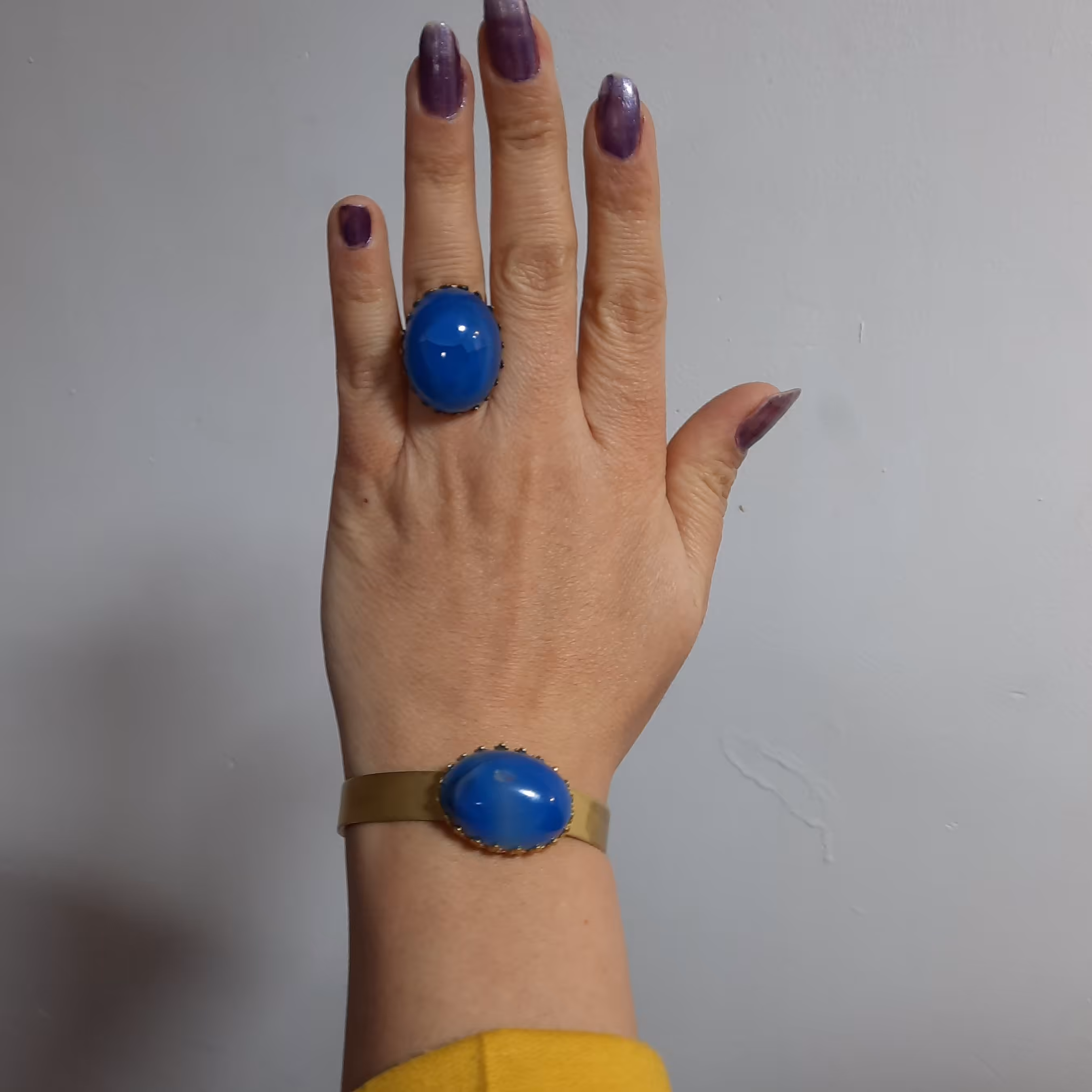 نیم ست عقیق آبی