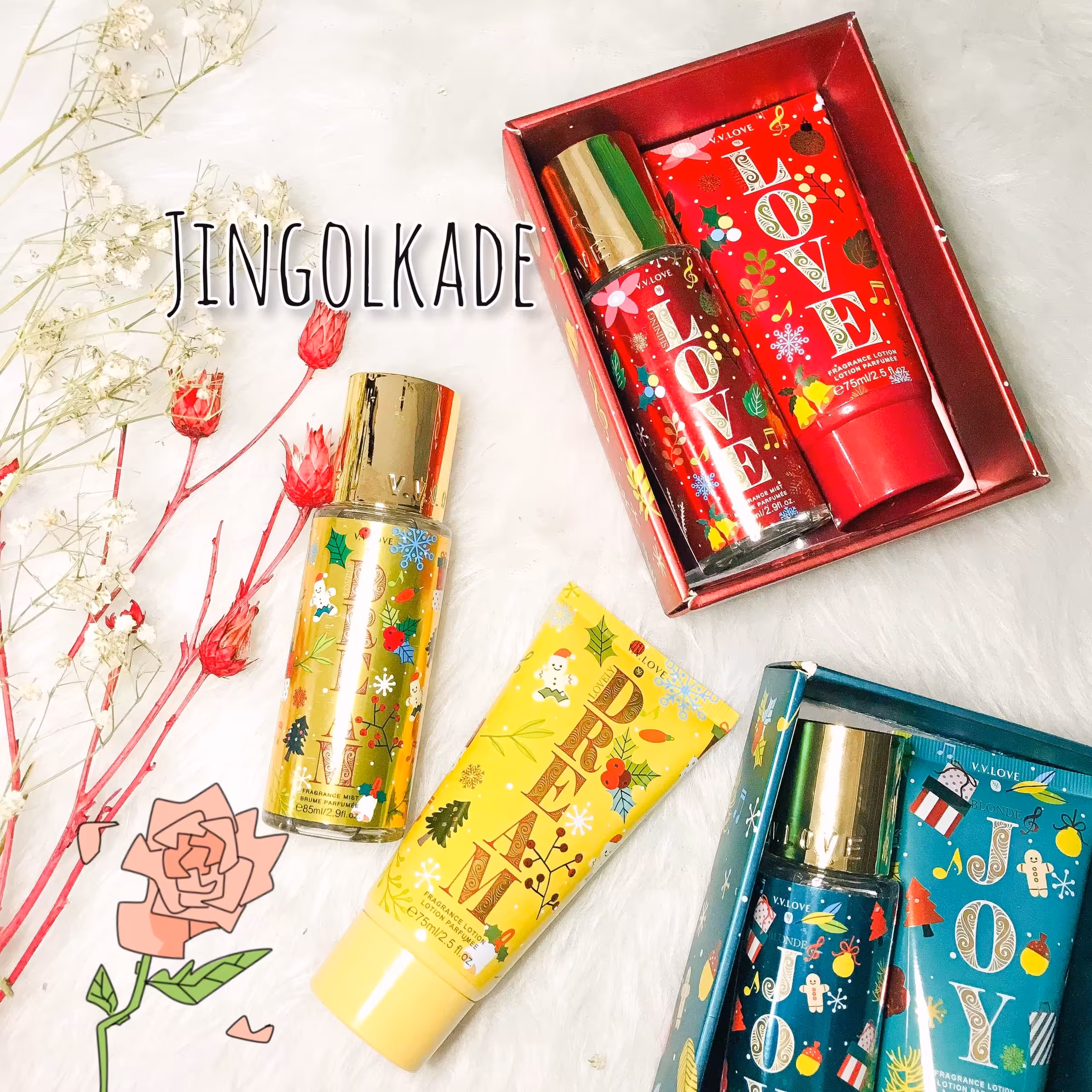 ست بادی اسپلش و لوسیون بدن v.v.love