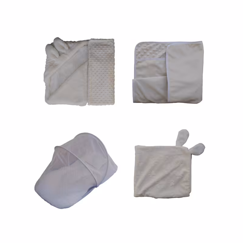 سرویس خواب نوزاد مدل Bubble 4 Pcs کد Milky 01 مجموعه 4 عددی