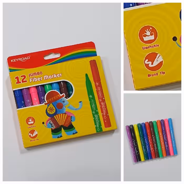 ماژیک 12 رنگ جامبو 