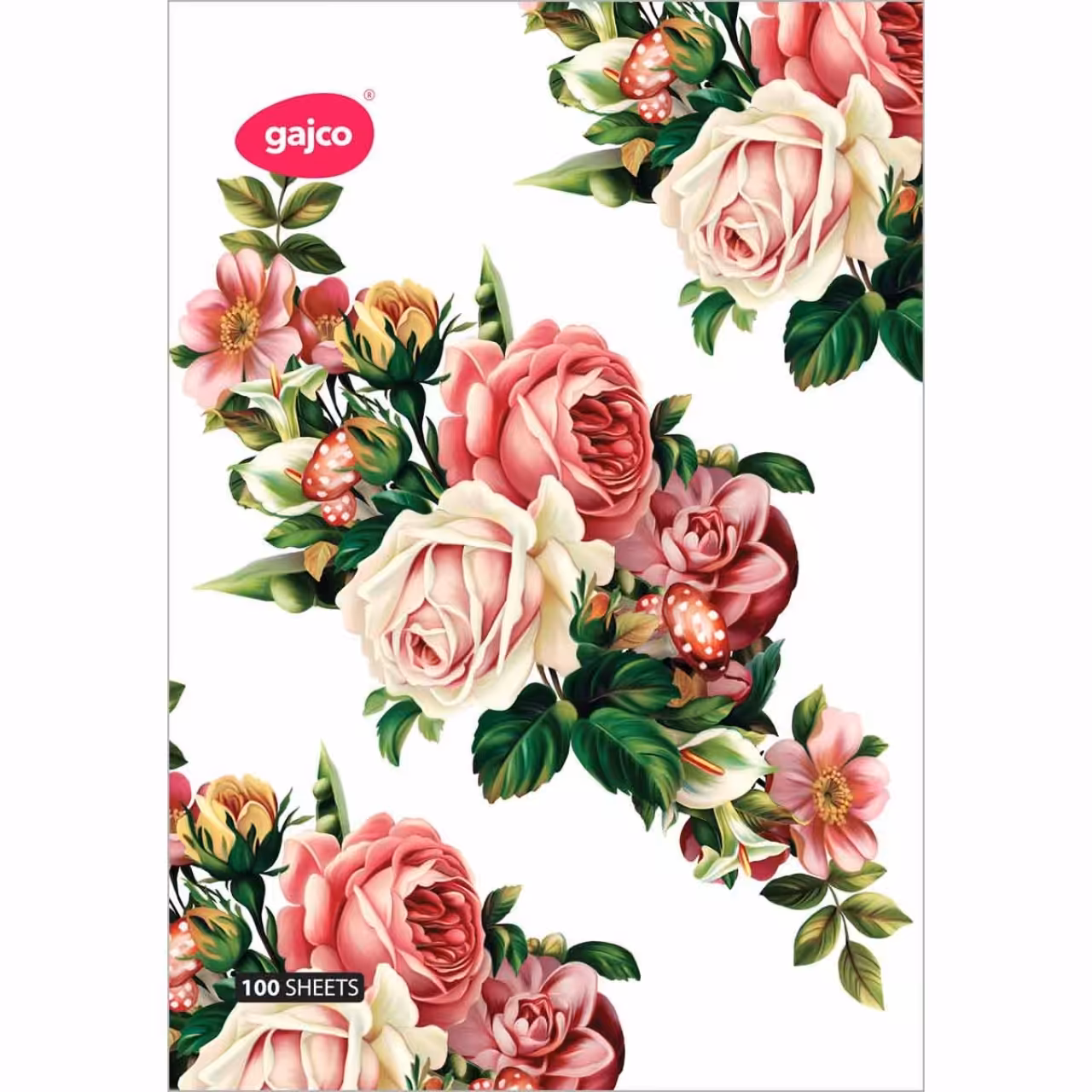 دفتر 100 برگ گاجکو طرح گل رز با رایحه شکلات