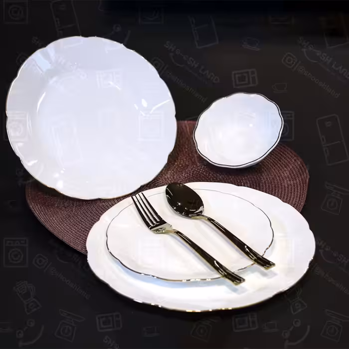 سرویس 26 پارچه آرکوپال طرح نیلوفر لب طلا