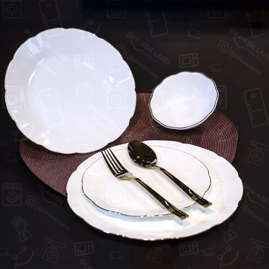 سرویس 26 پارچه آرکوپال طرح نیلوفر لب طلا