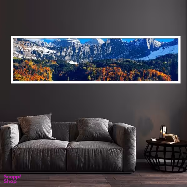 تابلو بکلیت طرح طبیعت کوهستان برفی مدل W-7535