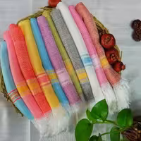 حوله دست و صورت نخی دستبافت بیرجند، سبک و کم حجم، بسیار آبگیر