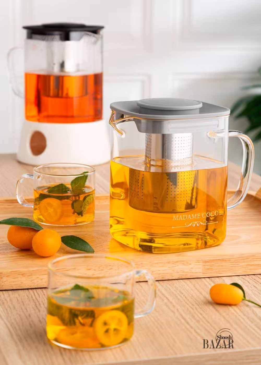 قوری پیرکس مربع مادام کوکو 1100 سی سی