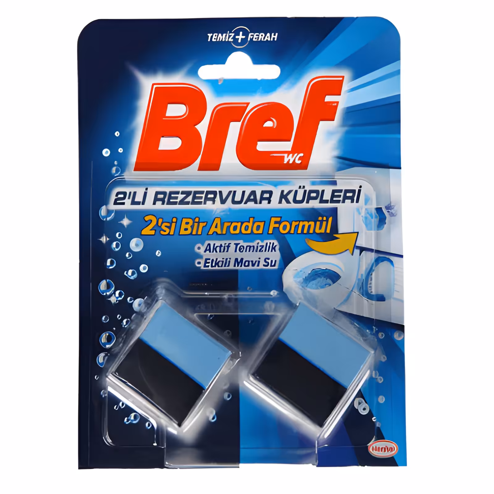 قرص خوشبو کننده و ضدعفونی توالت فرنگی و فلاش تانک برف Bref مکعبی 2 عددی
