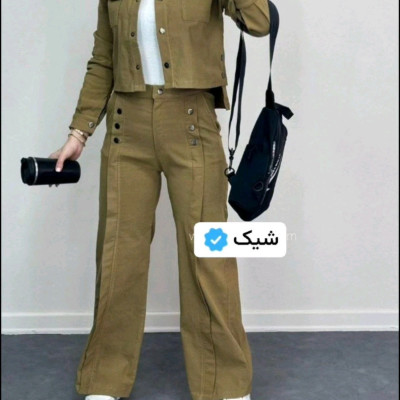 ست کت شلوار کتان کش مهیا