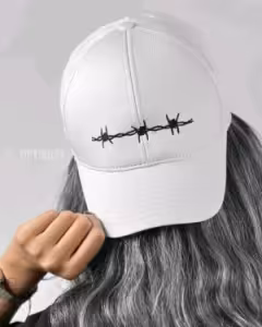 کلاه بیسبالی سیم خاردار سفید فری سایز