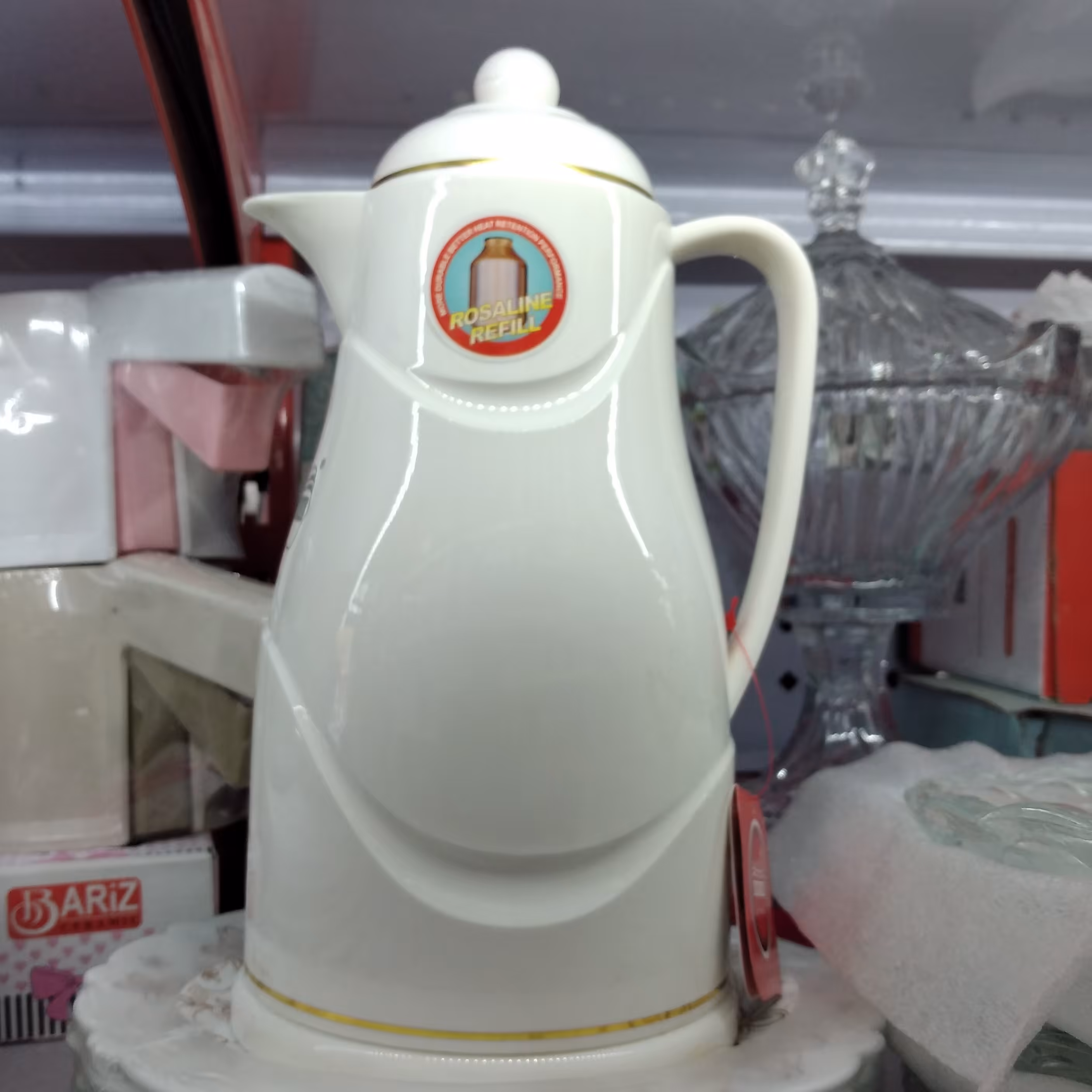 فلاسک نیم لیتر  رمانتیک هوم شیشه صورتی