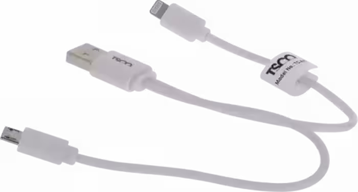 کابل شارژ 20 سانتی متری USB به MICRO USB/TSCO LIGHTNING مدل TC-A28