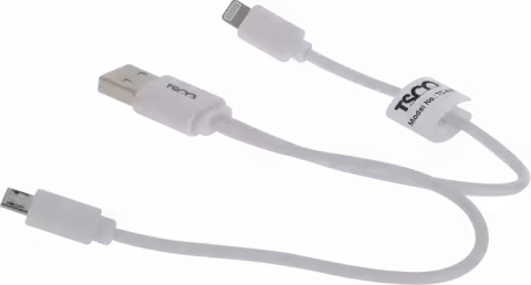کابل شارژ 20 سانتی متری USB به MICRO USB/TSCO LIGHTNING مدل TC-A28