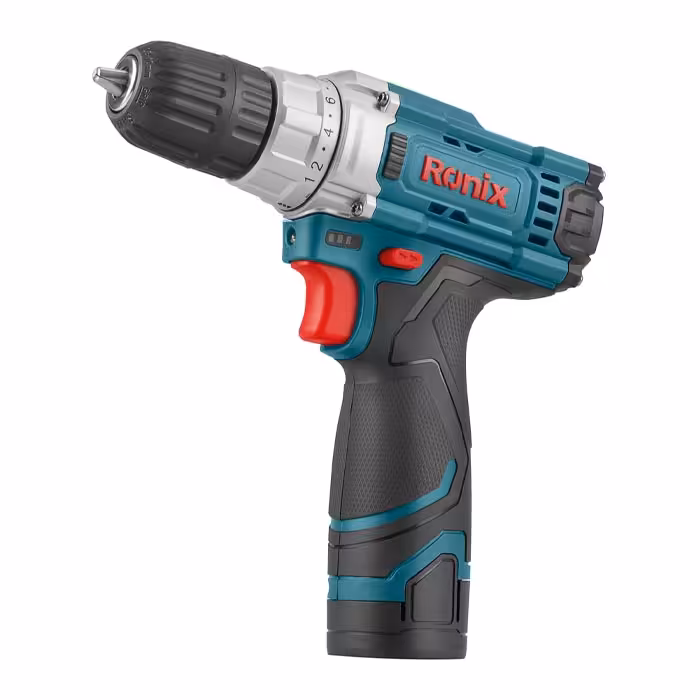 دریل پیچ گوشتی شارژی 12 ولت 2 باتری رونیکس مدل 8613