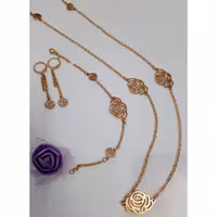 ست دستبند و گردنبند و گوشواره 
جنس استیل
 رنگ ثابت
 ارسال رایگان
 با ضمانت