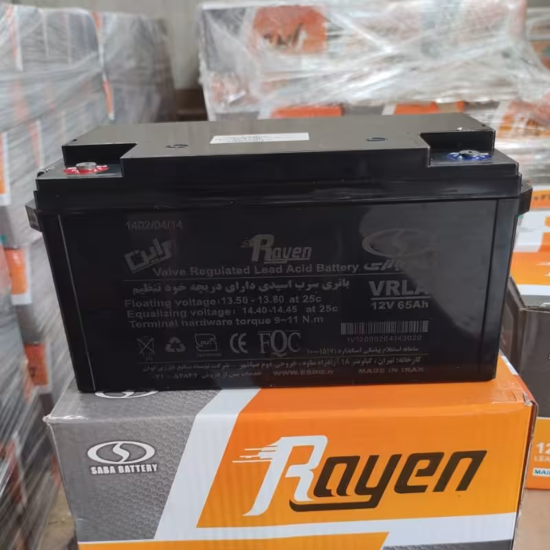 باتری یوپی اس 12 ولت 65 آمپر صبا باتری ( Ups -سولار-ATM  و..)