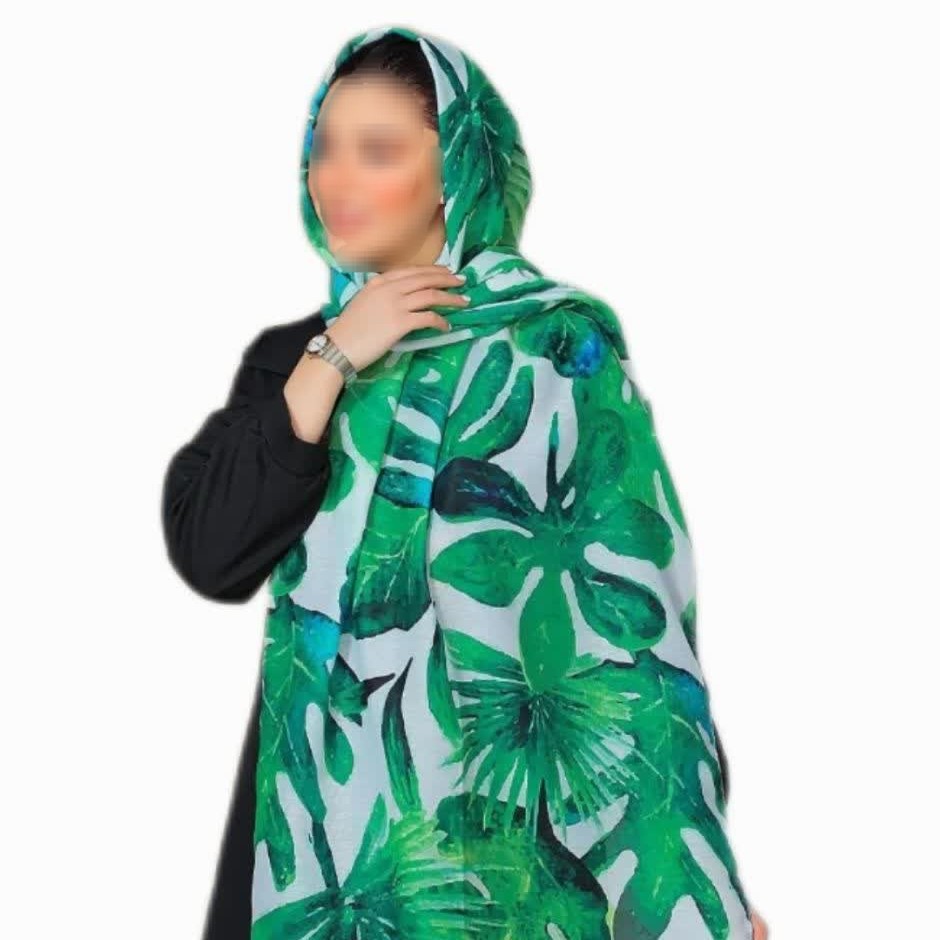 روسری زنانه نخی منگوله دار دور دوخت با طرح ها و رنگ های شاد و جذاب،جنس عالی، قیمت مناسب