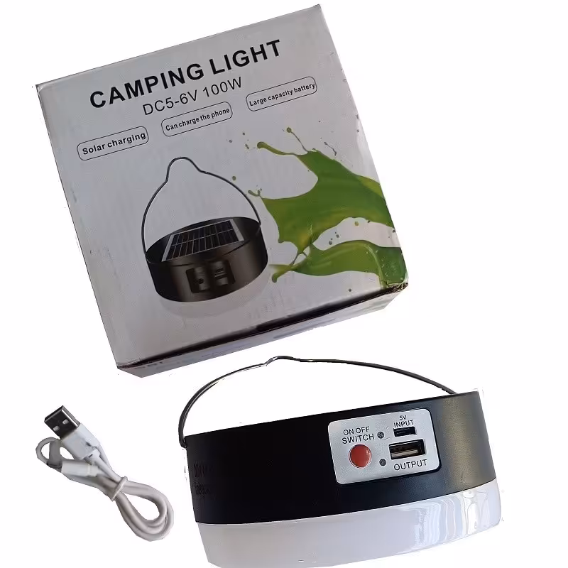 چراغ کمپینگ مدل DC5-6V 100W (سولار)