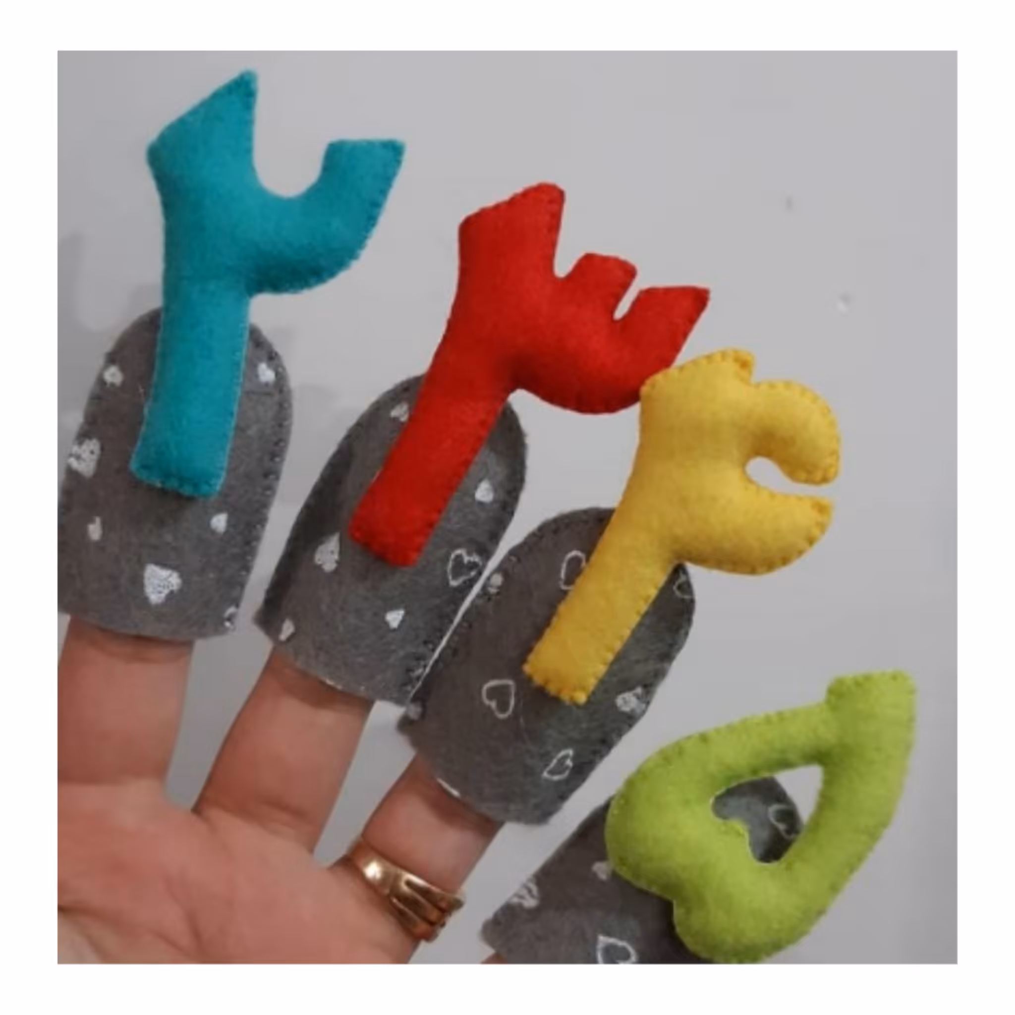 بندانگشتی اعداد ریاضی نمدی (از 0 تا9)