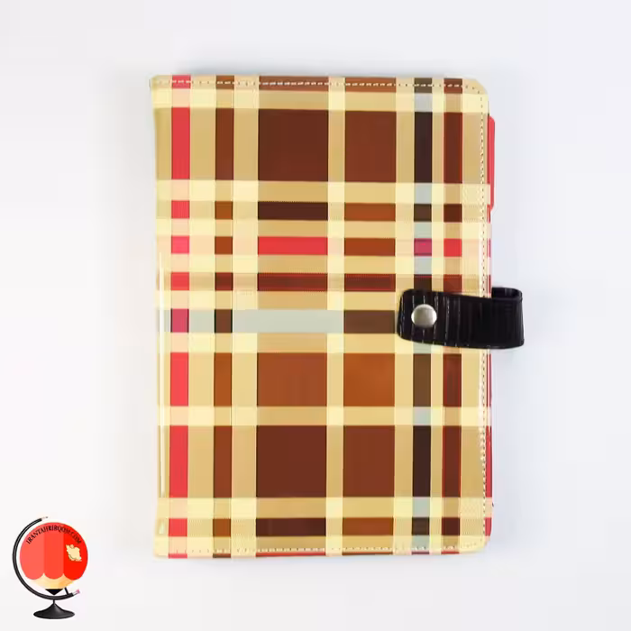 دفتر کلاسوری 100 برگ طرح باربری قهوه ای آپادانا