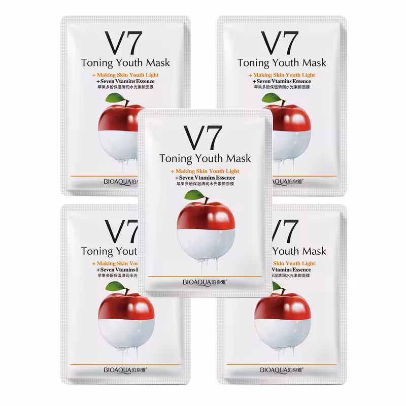 ماسک صورت بایو آکوا مدل APL v7  وزن 30 گرم بسته 5 عددی 
