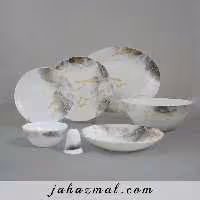 سرویس غذاخوری پارس اپال طرح اسکای طوسی مشکی کد 935