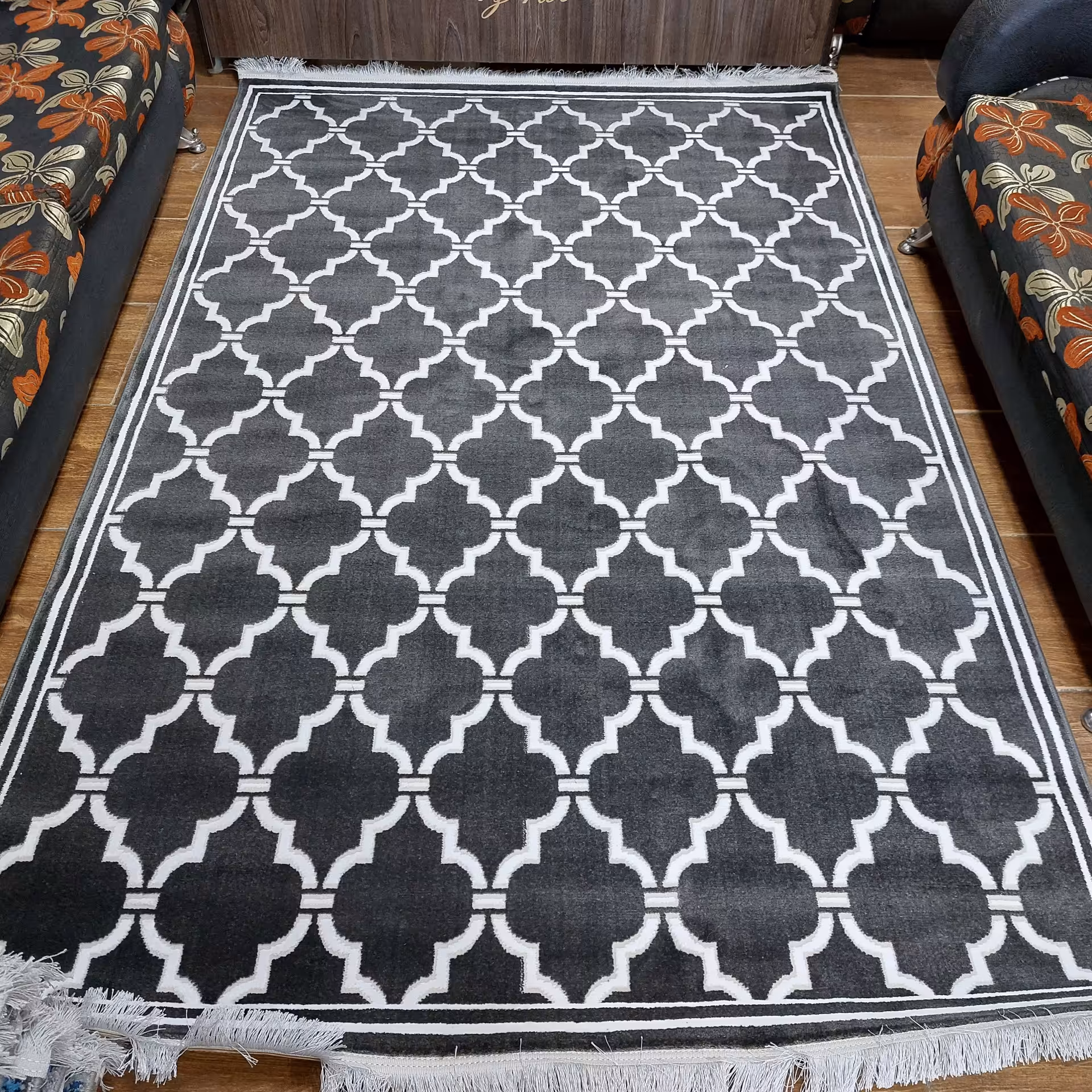 فرش مراکشی مشکی، سایز4 متری، کد 1024(پس کرایه)