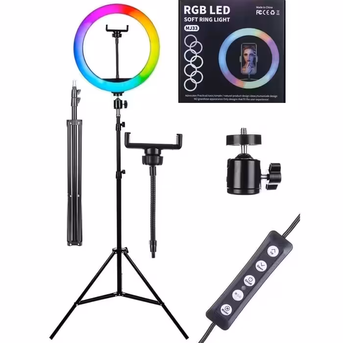 رینگ لایت RGB مدل MJ33 با قطر 33 سانت