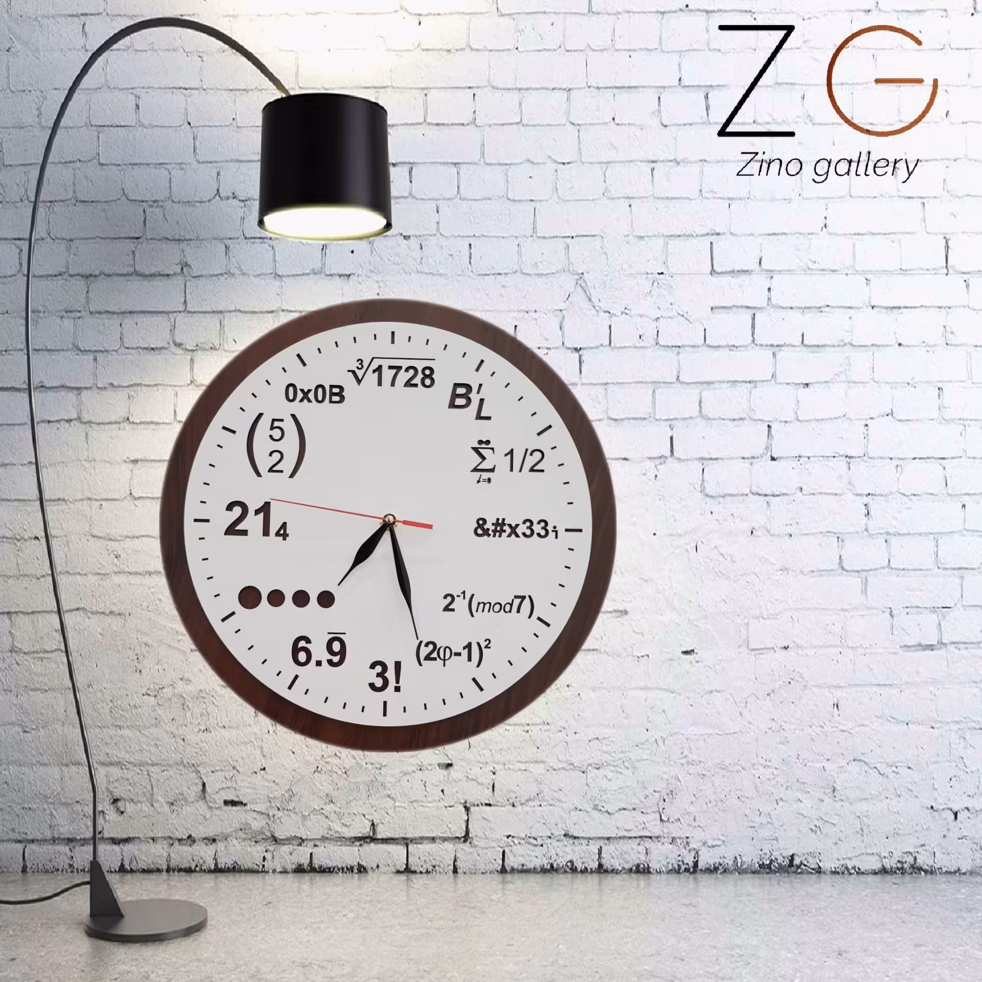 ساعت دیواری طرح ریاضی مدل ZC-28