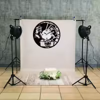 ساعت دیواری آذرلاکچری طرح آتلیه عکاسی کد AT02