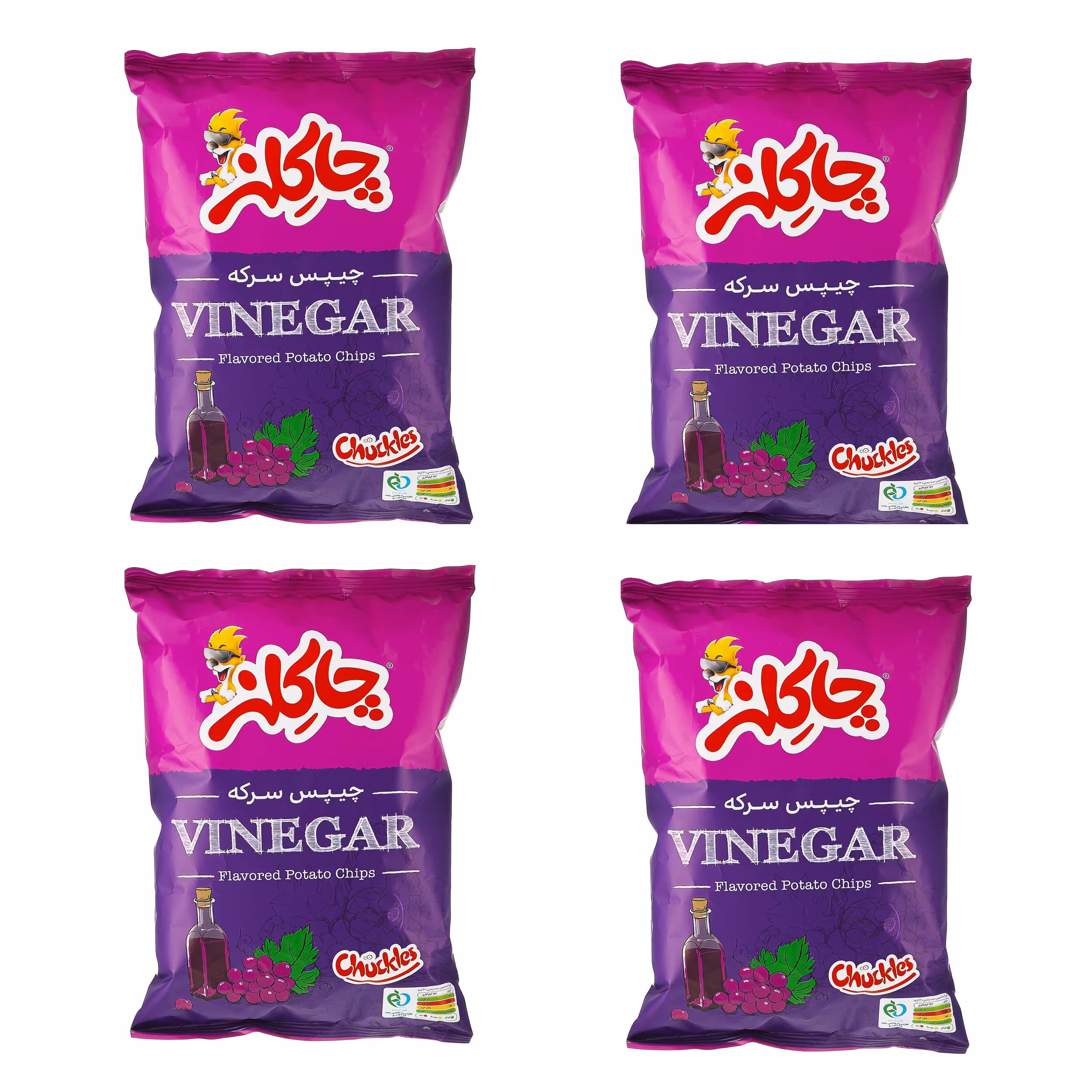 چیپس سرکه چاکلز - 70 گرم بسته 4 عددی