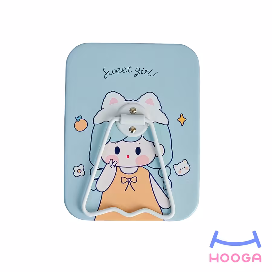 آینه فانتزی رومیزی سری دختر کیوت - آبی