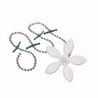 زنجیر لوله بازکن طرح گل بسته 2 عددی | amazonchi