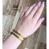 ست دستبند حدید قلبی و فلشی مردانه و زنانه با بند چرمی 