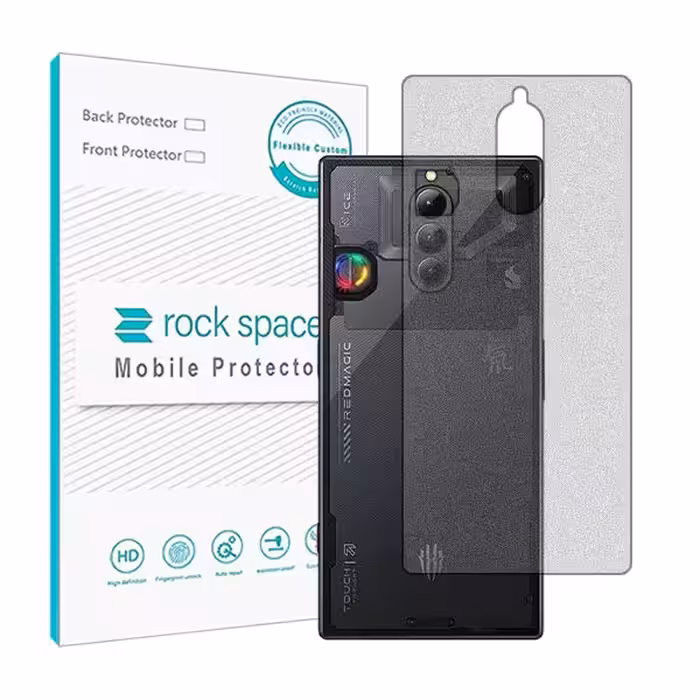 گلس محافظ پشت گوش زد تی ای Nubia Red Magic 8S Pro مدل نانو هیدروژل مات برند راک اسپیس کد 27930S