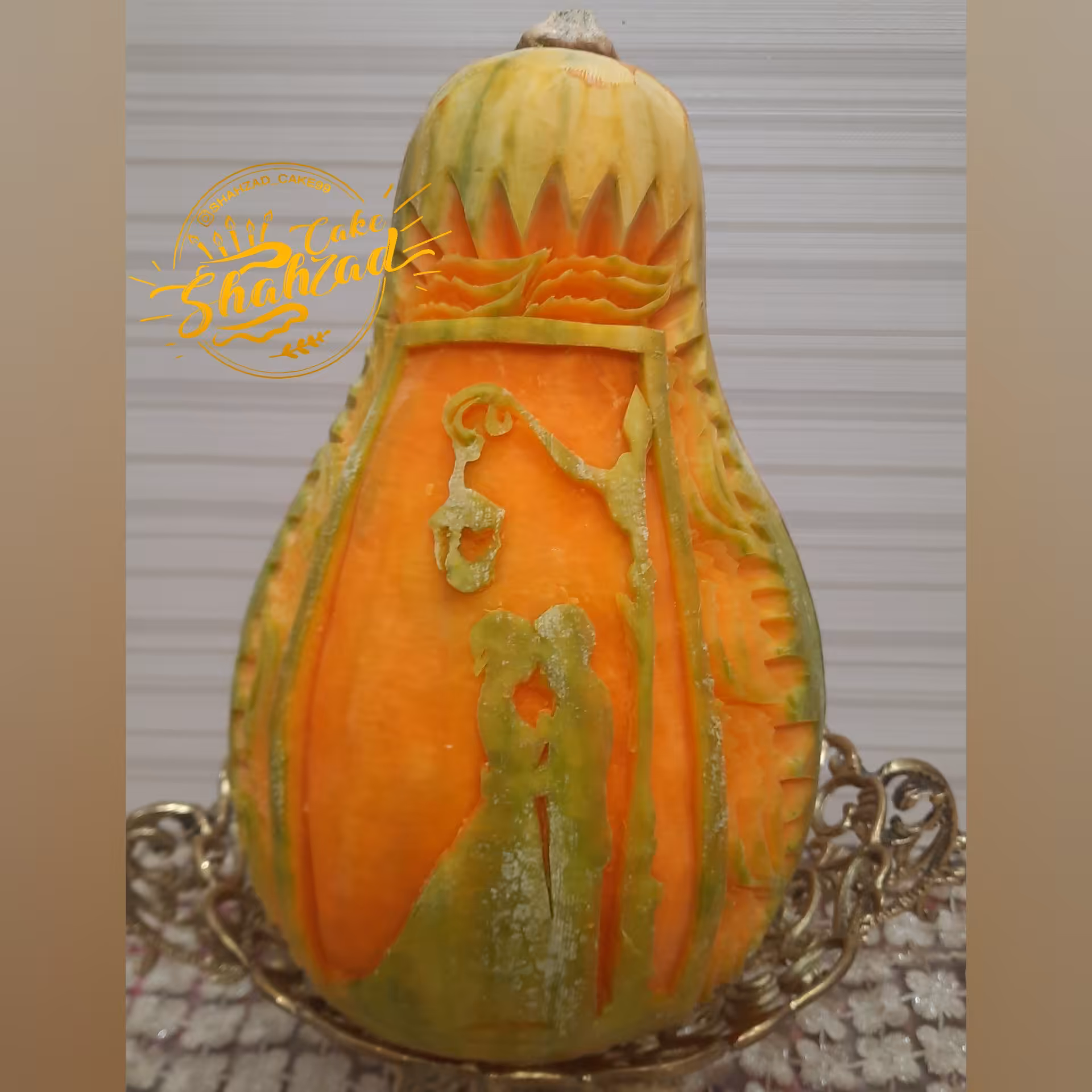 حکاکی میوه،کدو،هندوانه،سیب،پرتقال،تزیین یخچال عروس