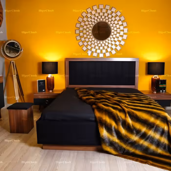 سرویس خواب تیام  چوب و پارچه 