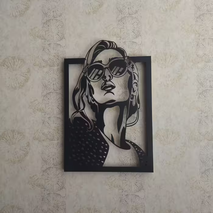 تابلو دکوراتیو mdf طرح لیدی 