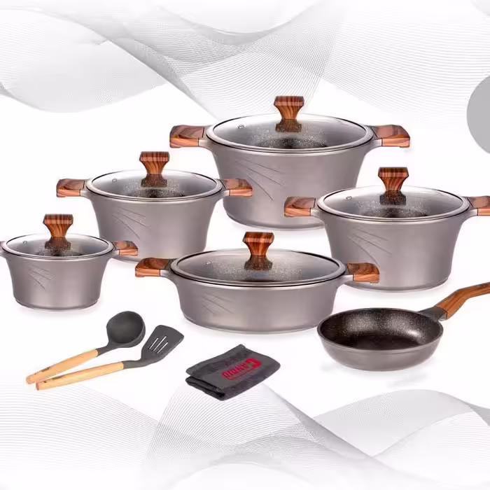 سرویس 14 پارچه کاندید مدل جدید سزار با روکش تیتانیوم